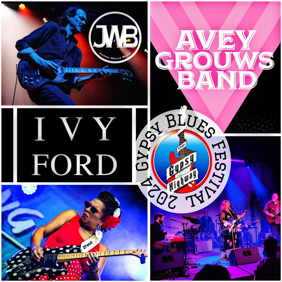 2024 Gypsy Blues Festival featuring Avey Grouws Band, Ivy Ford Band, and Jason Wells Band