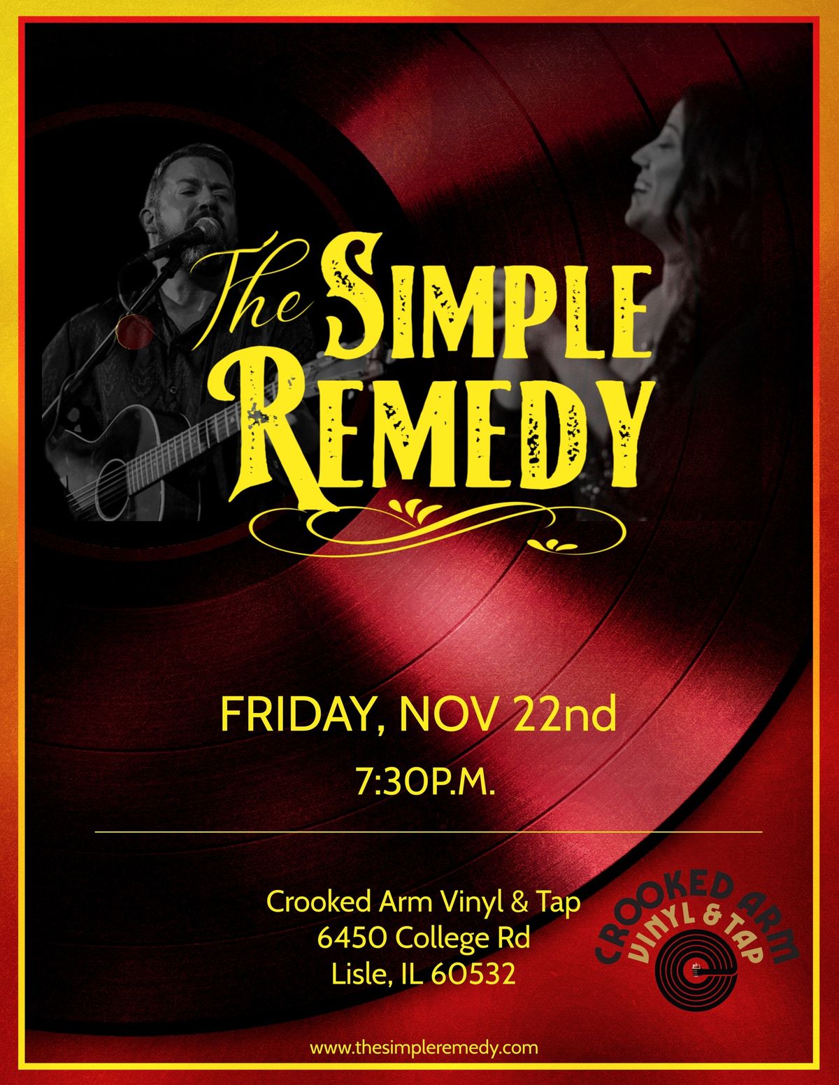 The Simple Remedy Duo at Crooked Arm Vinyl & Tap