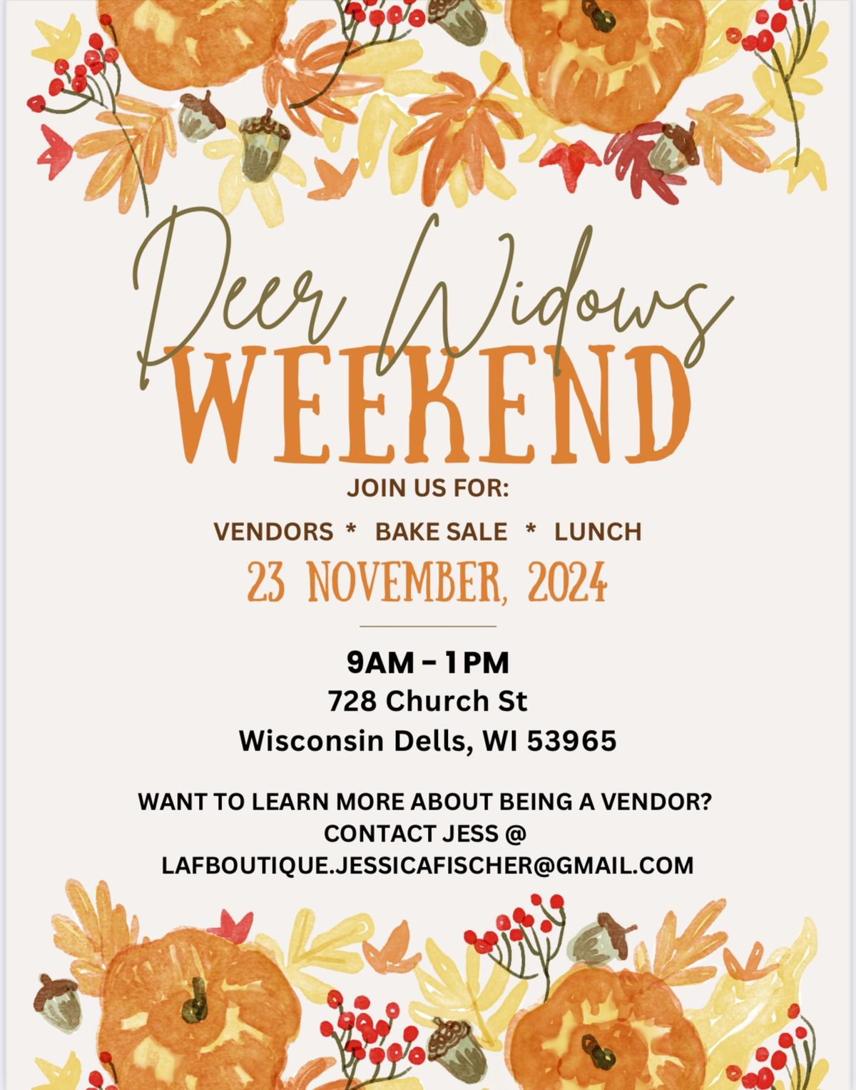 Deer Widows Weekend Craft & Vendor Fair