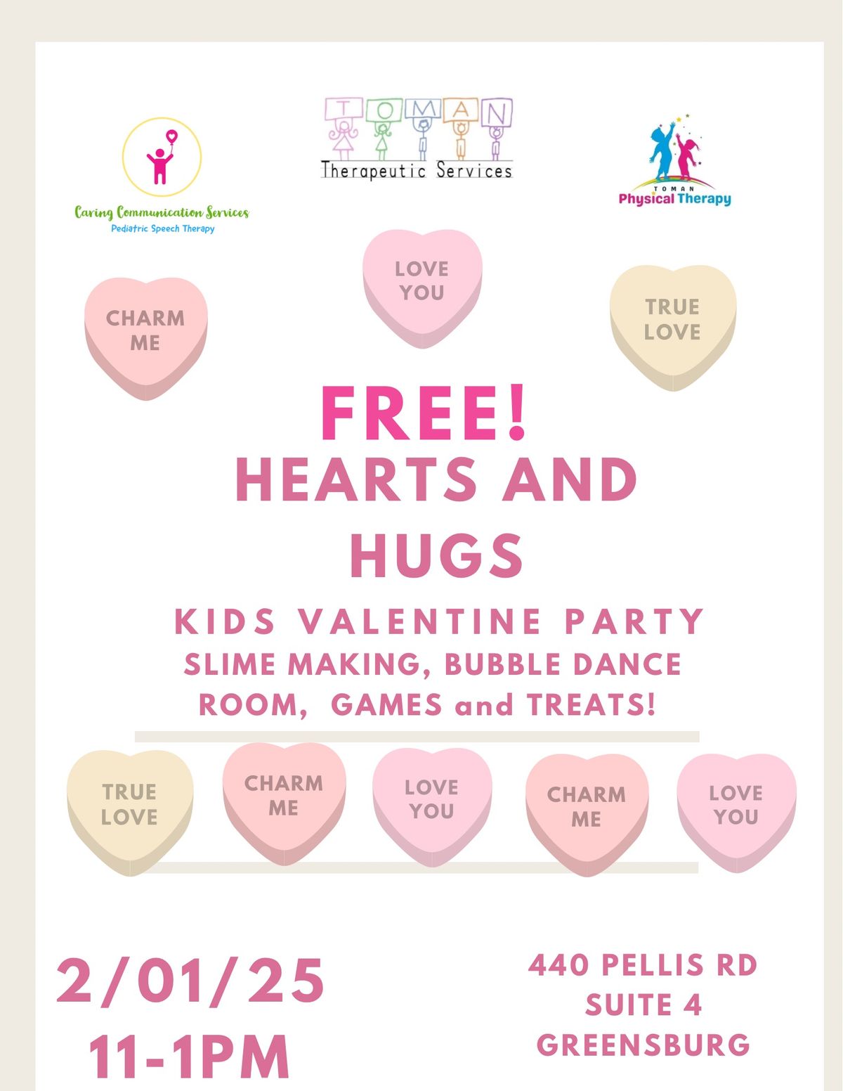 Hearts and Hugs Kids Valentine Party 