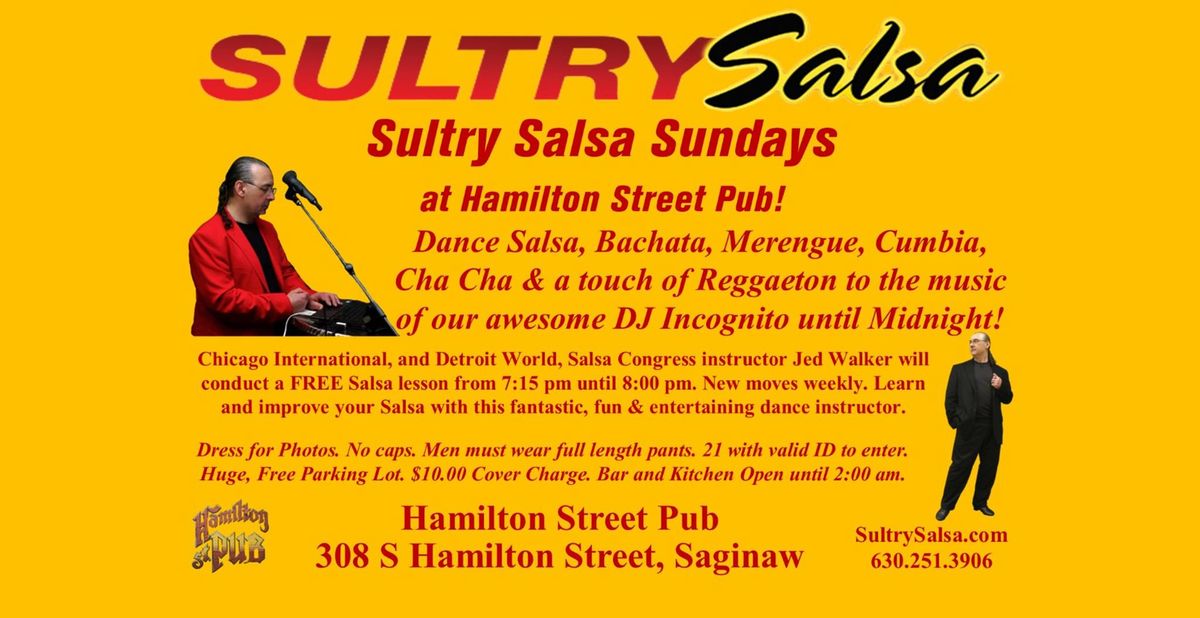 Sultry Salsa Sundays with El Bar\u00f3n, Jed Walker at Hamilton Street Pub