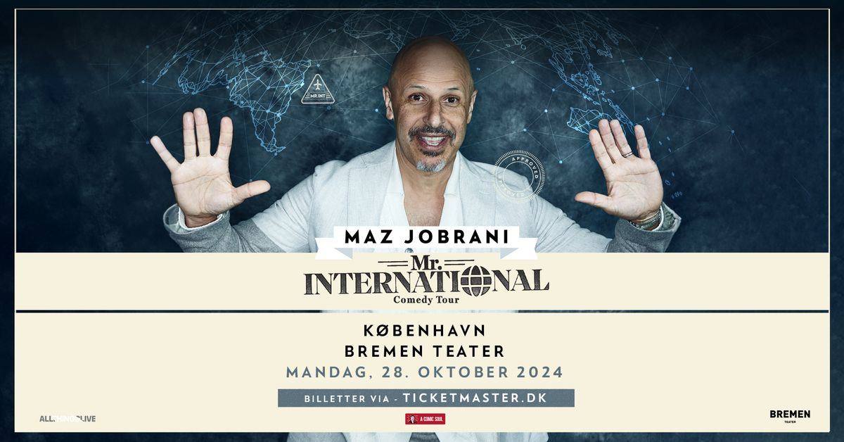 F\u00e5 billetter! Maz Jobrani: Mr. International Comedy Tour - 28. oktober - Bremen Teater