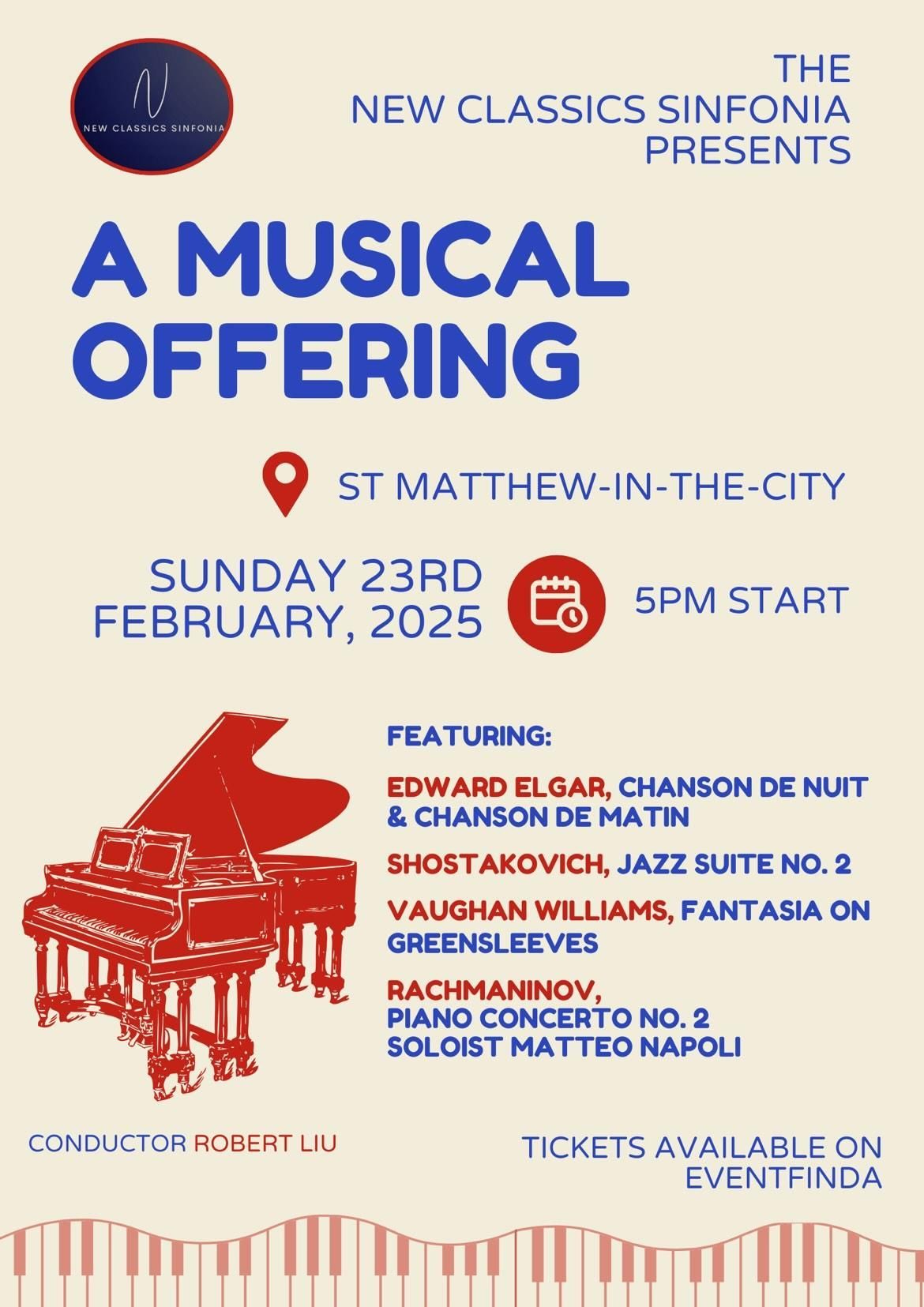 New Classics Sinfonia presents: A Musical Offering