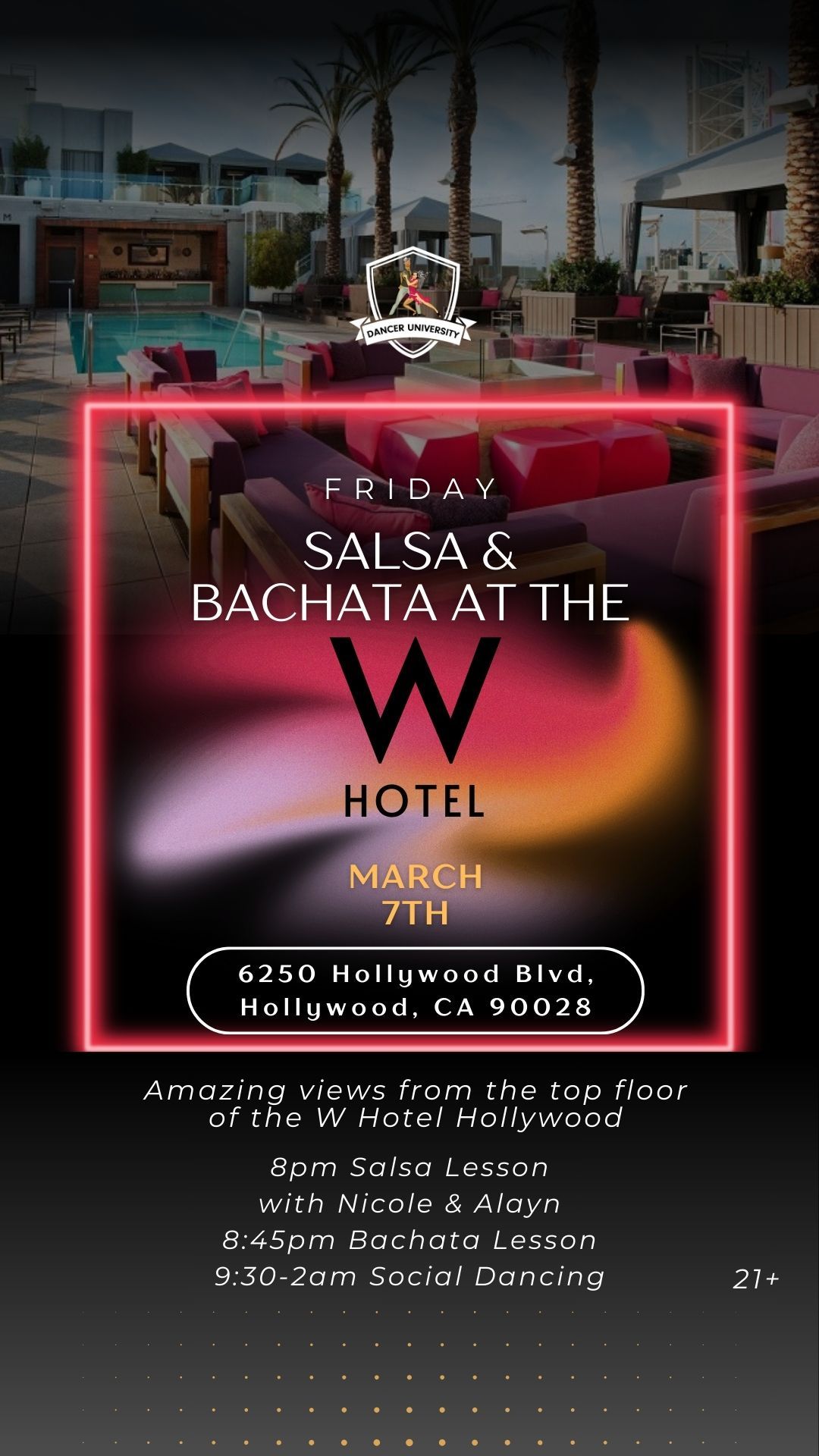 W Hotel Hollywood Salsa and Bachata Night!