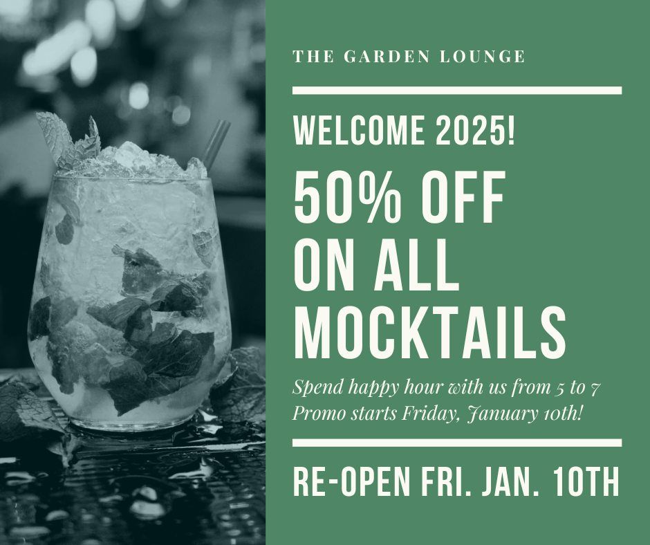 RE-OPENING of THE GARDEN LOUNGE 