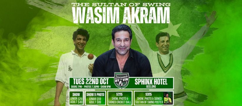 The Sultan of Swing - Wasim Akram LIVE in Geelong!