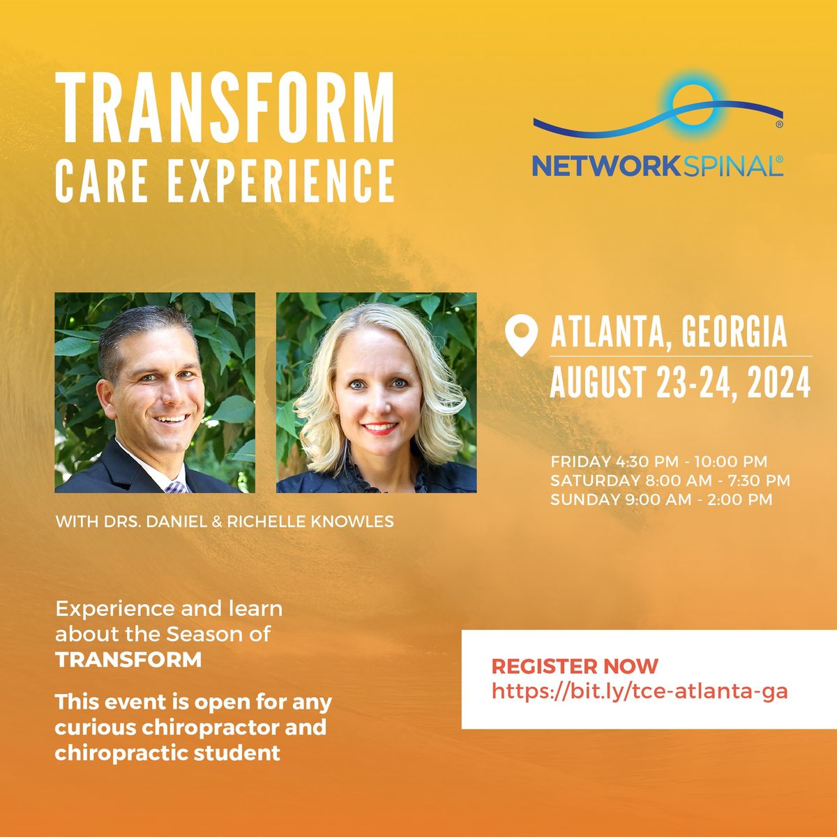 NetworkSpinal Transform Care Experience with Drs. Daniel and Richelle Knowles