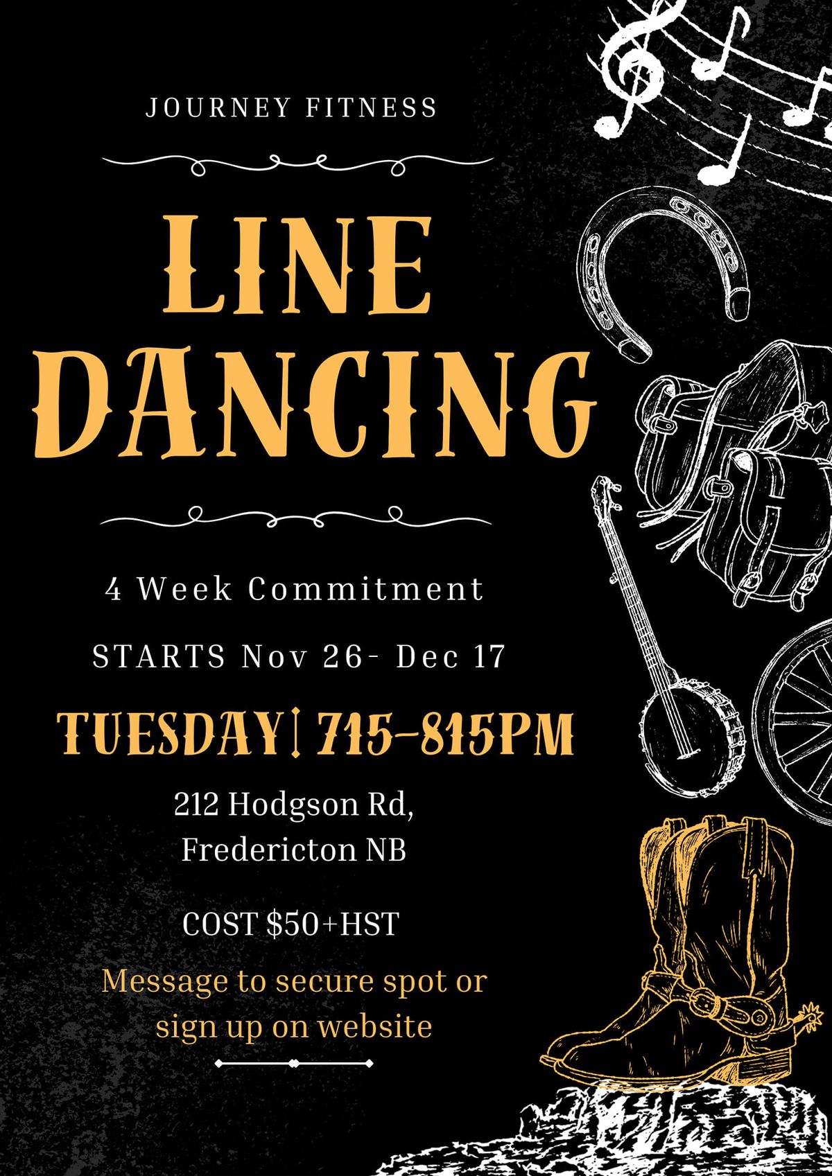 4 week Line Dancing Class- STARTS Nov 26