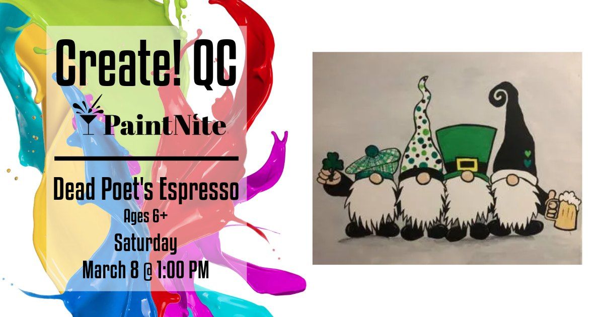 Paint Nite at Dead Poet's Espresso: Lucky Gnomes