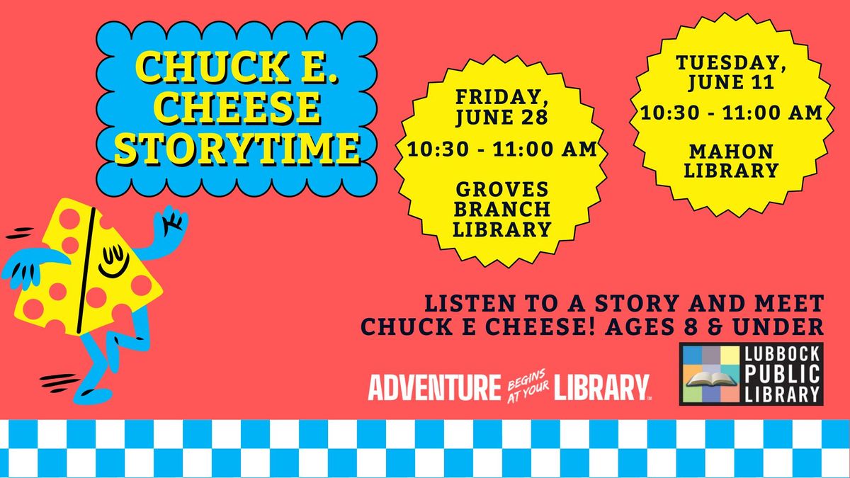 Chuck E. Cheese Storytime at Groves Branch Library