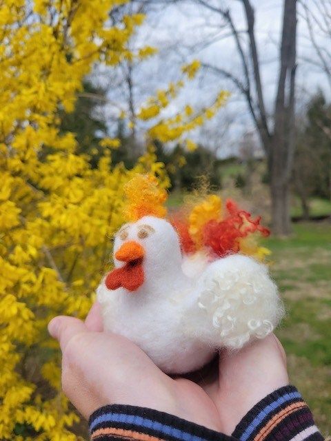 Felting with Farren - Emotional Support Chicken