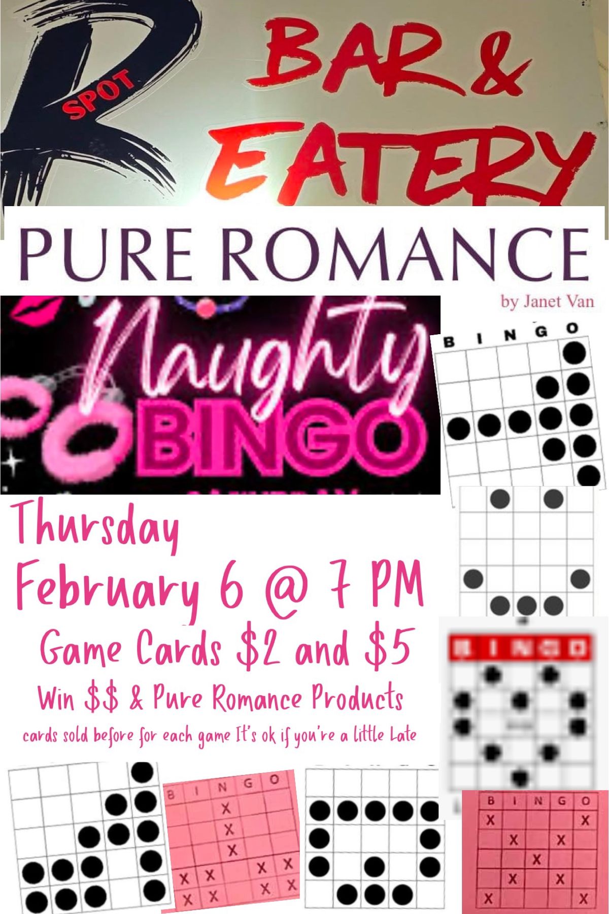 Naughty Bingo at R Spot w\/Pure Romance