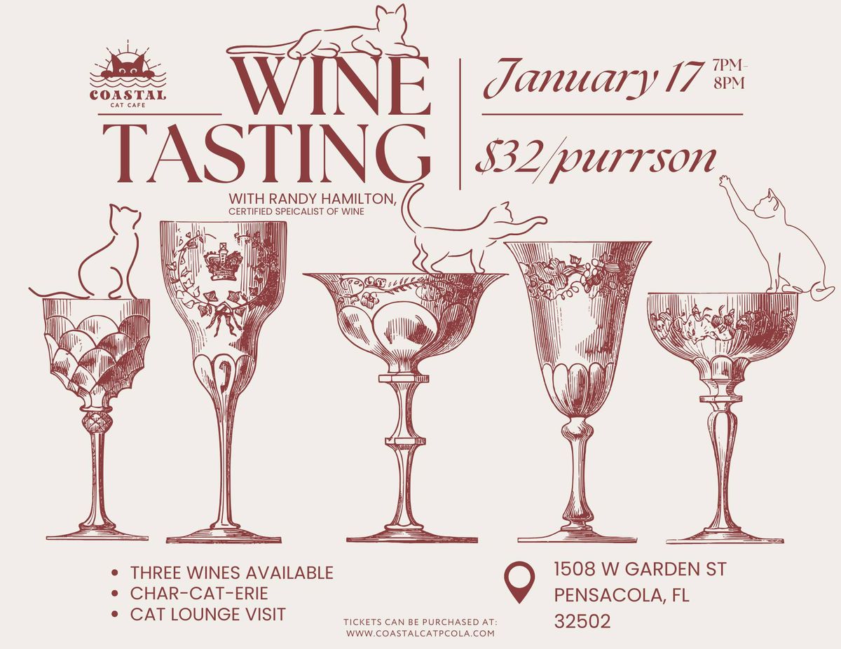 Wine Tasting at Coastal Cat Cafe