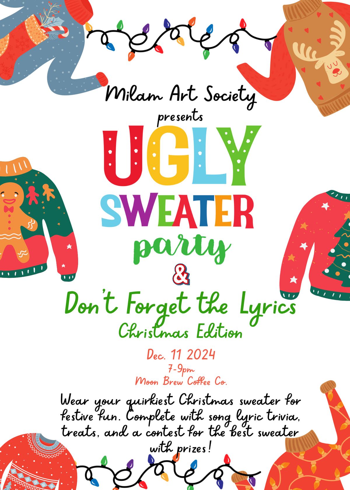 Ugly Sweater Party & Don't Forget the Lyrics 