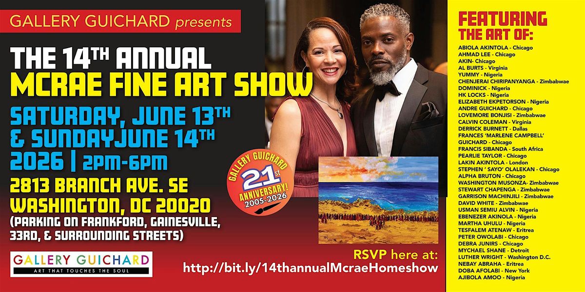 Art Lovers Join us! 14th Annual McRae Fine Art Show in Washington, DC