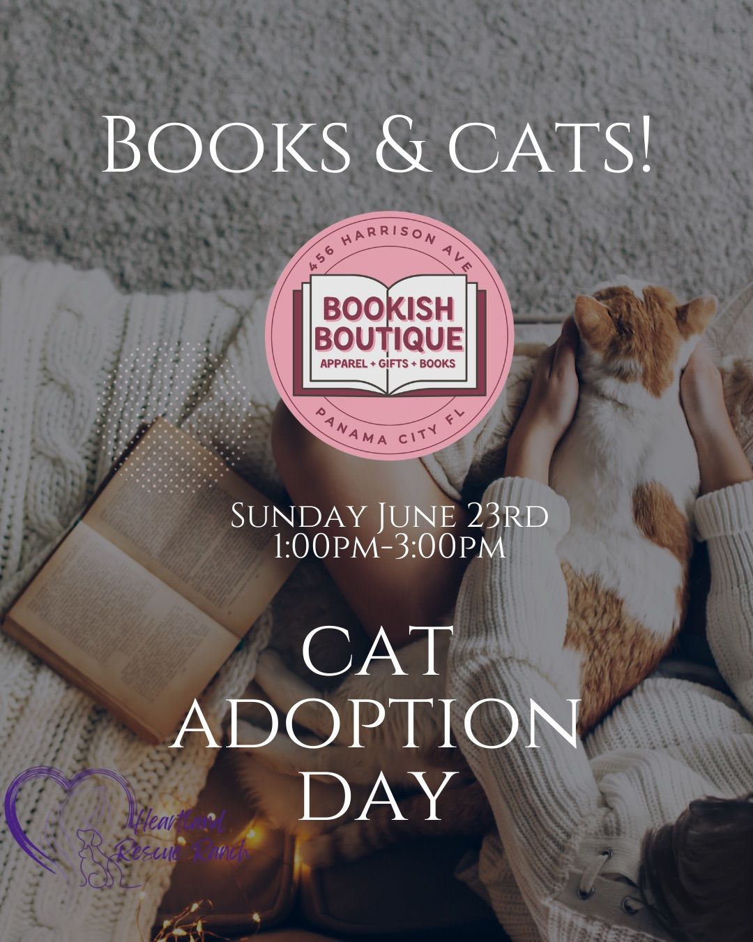Books and Cats Adoption Event
