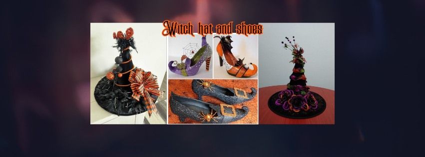 Witch hat & shoes craft at StoneCloud