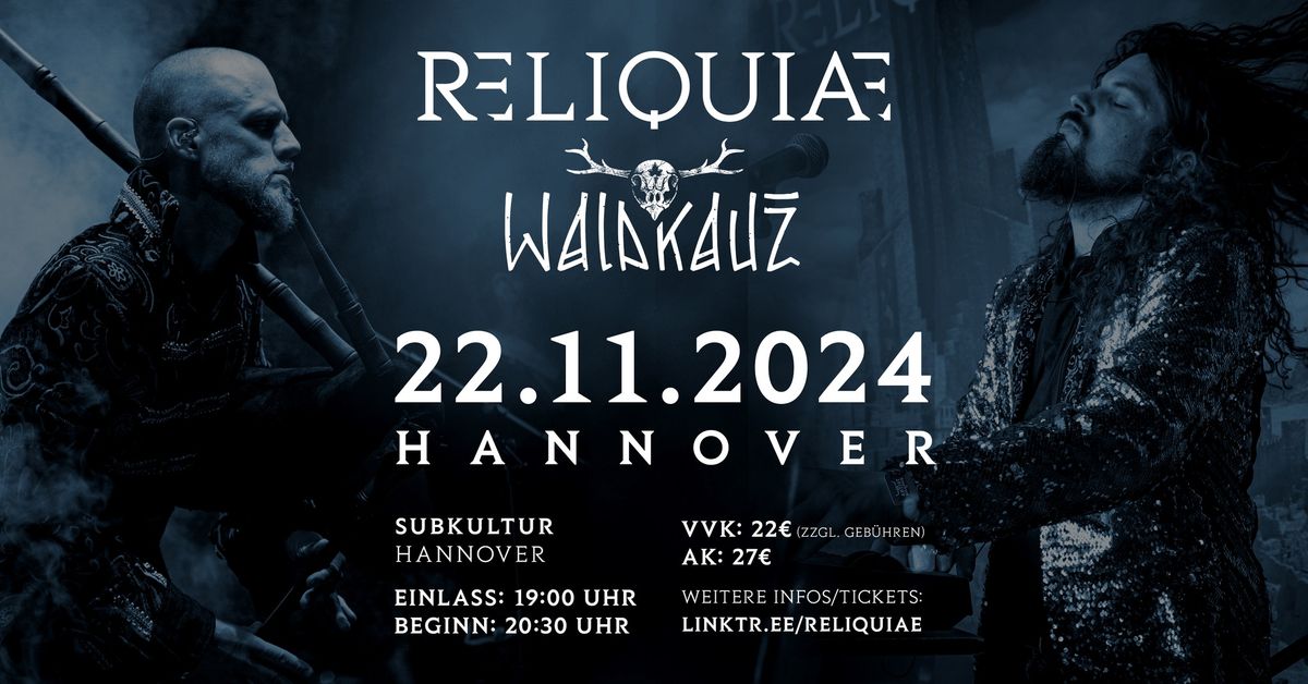 RELIQUIAE in HANNOVER (mit Waldkauz)