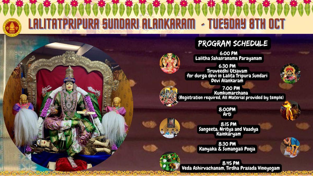 Navaratri Celebrations - Lalitatripura Sundari Devi Alankaram