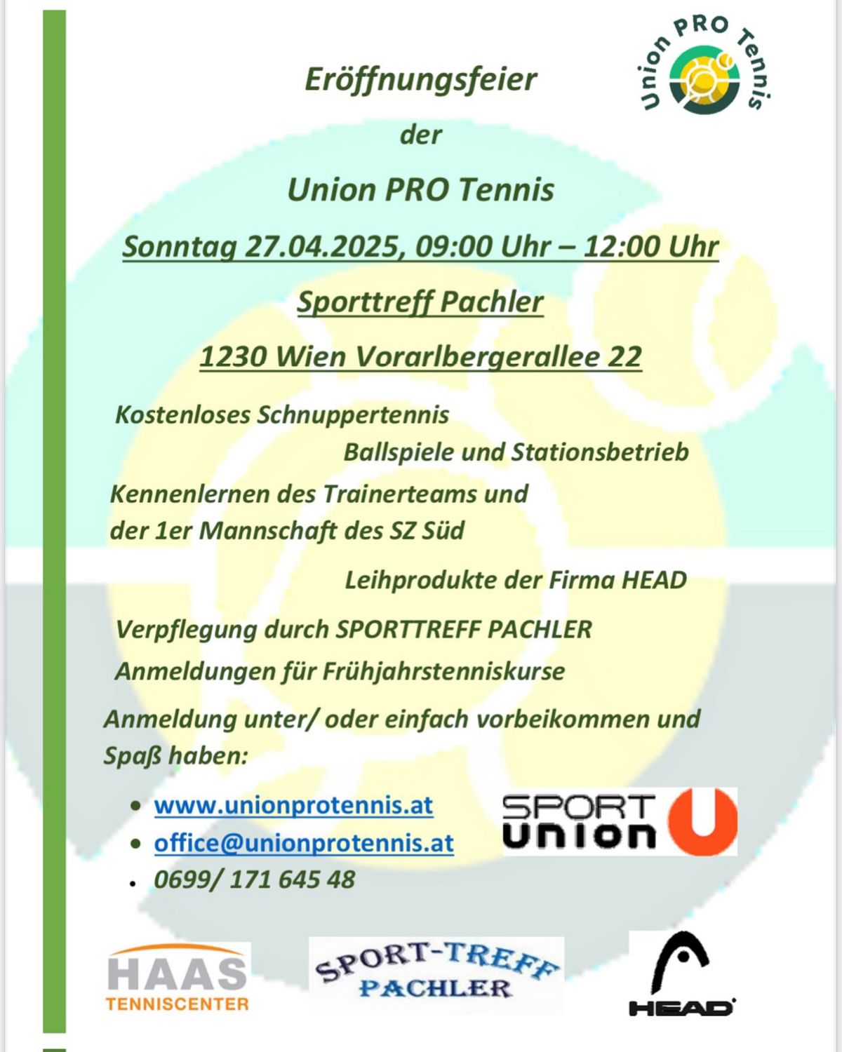 Er\u00f6ffnungsfeier der Union PRO Tennis