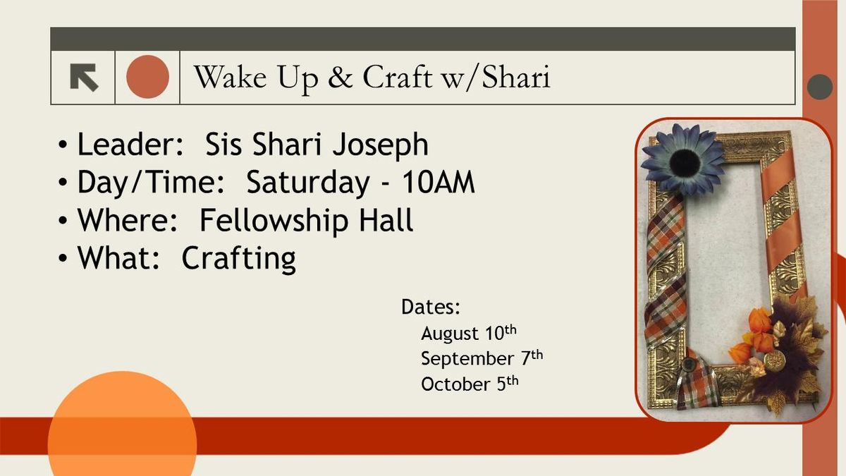 Wake Up & Craft w\/Shari