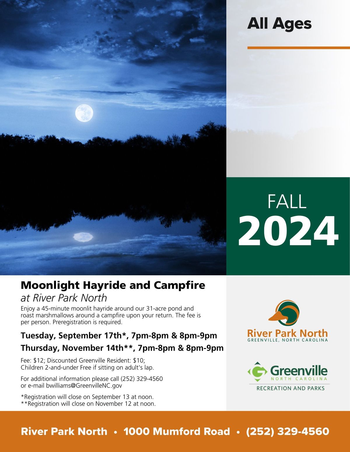 Moonlight Hayride and Campfire at River Park North