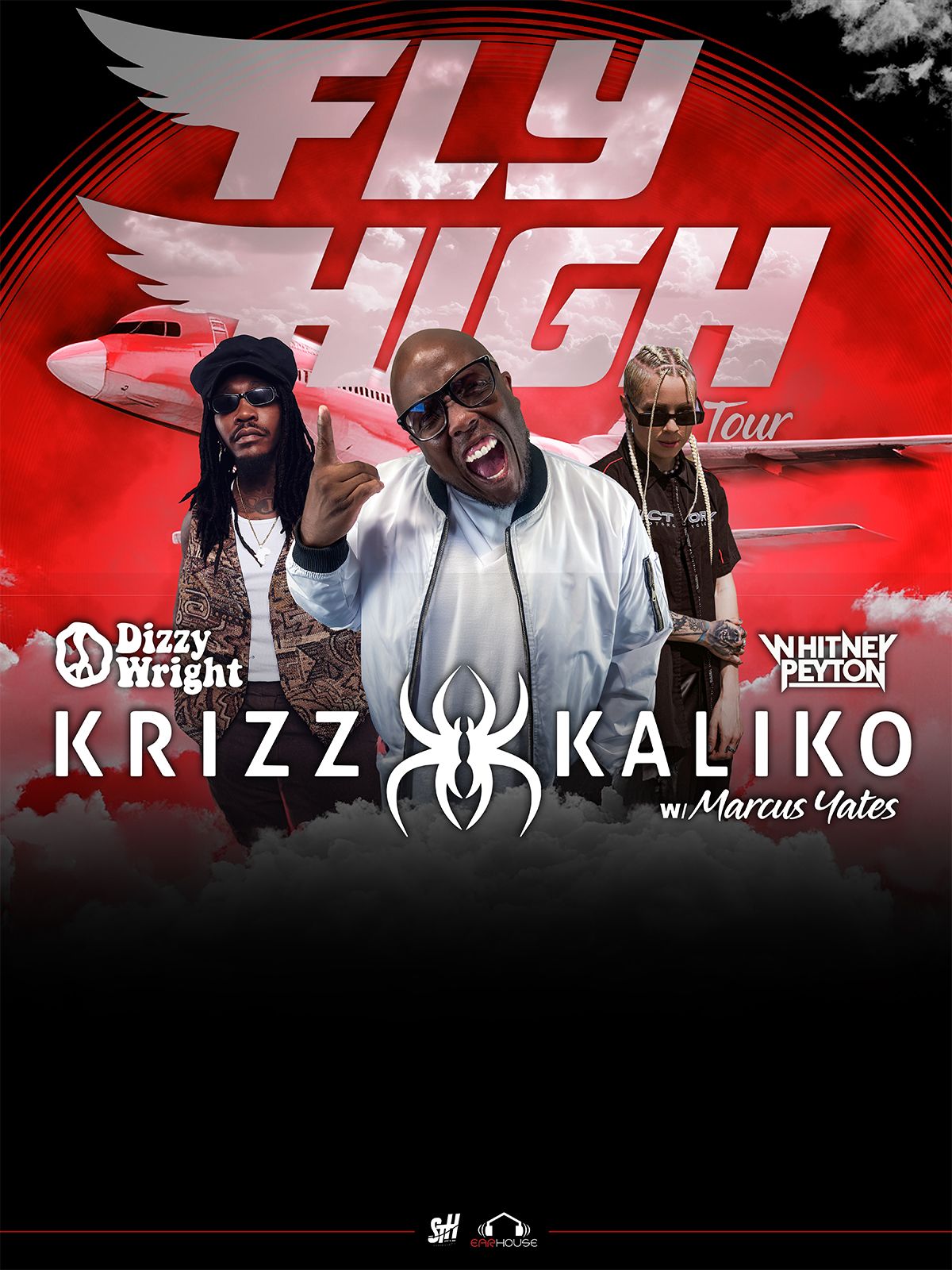 The Fly High Tour Featuring- Krizz Kaliko, Dizzy Wright, and Whitney Payton at THE GEM!