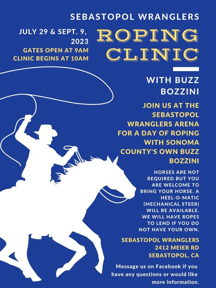 POSTPONED: Buzz Bozzini Roping Clinic