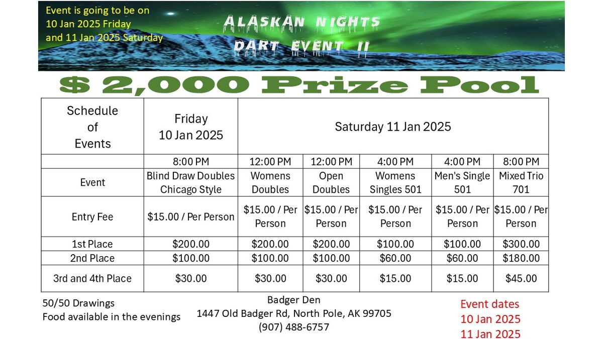 Alaska Nights - Dart Event II