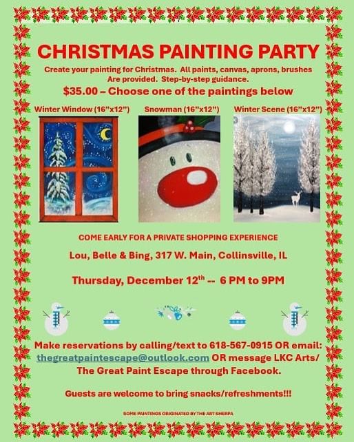 Christmas Paint Party with The Great Paint Escape!