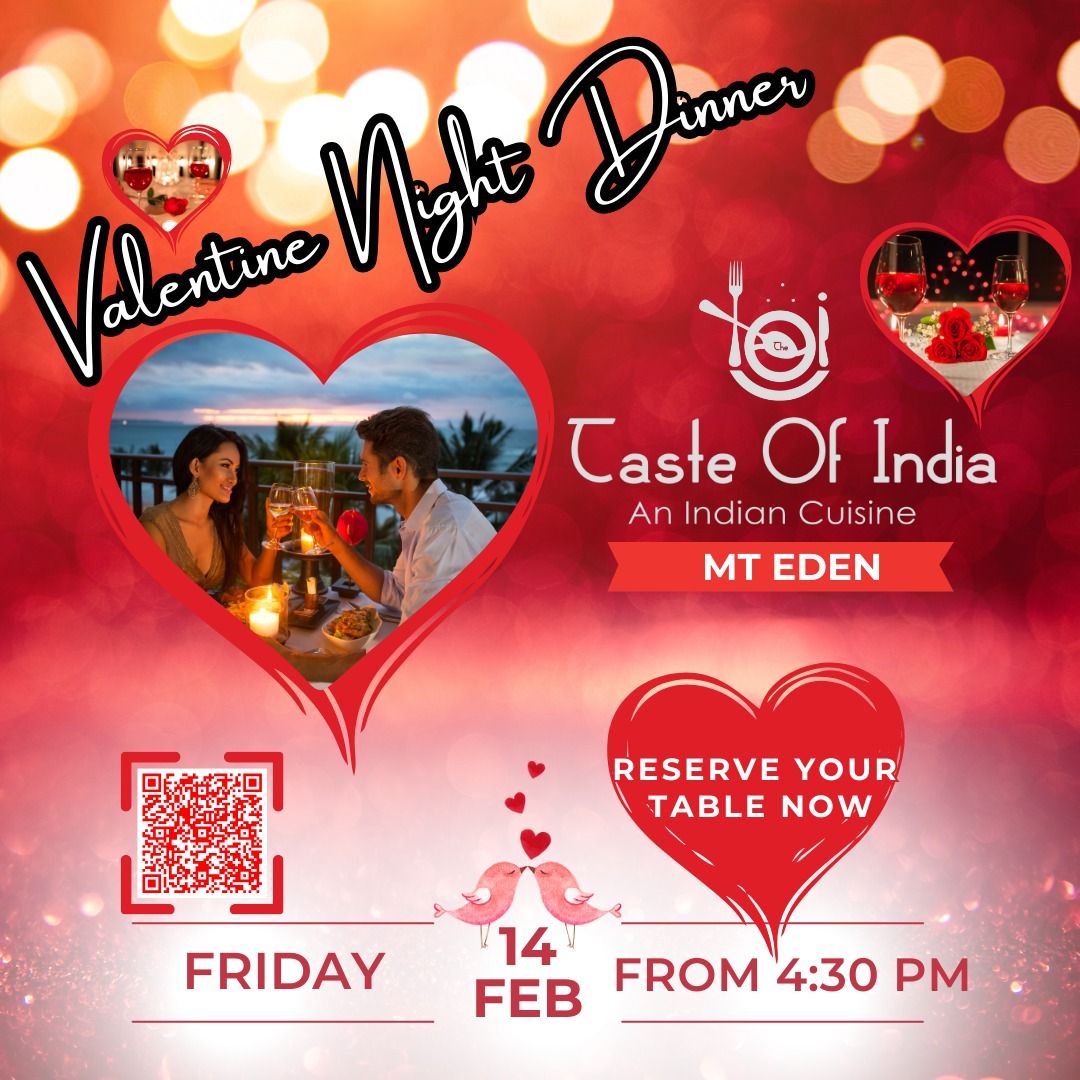 Valentine's Night Dinner at Taste of India - Mt Eden