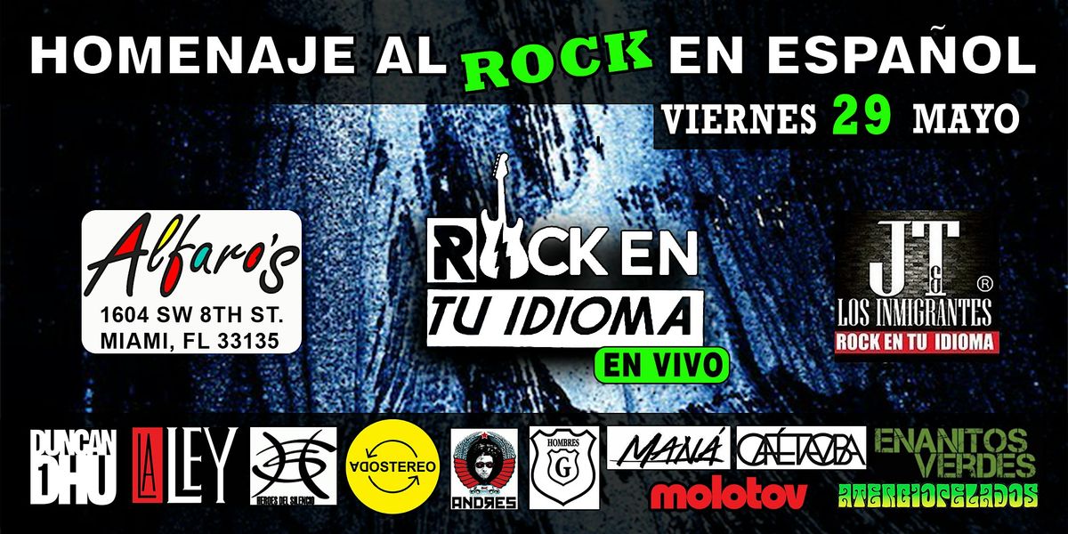 Una Noche de ROCK EN TU IDIOMA en Calle Ocho