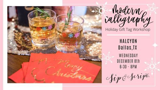 Holiday Calligraphy & Gift Tag Workshop at Halcyon