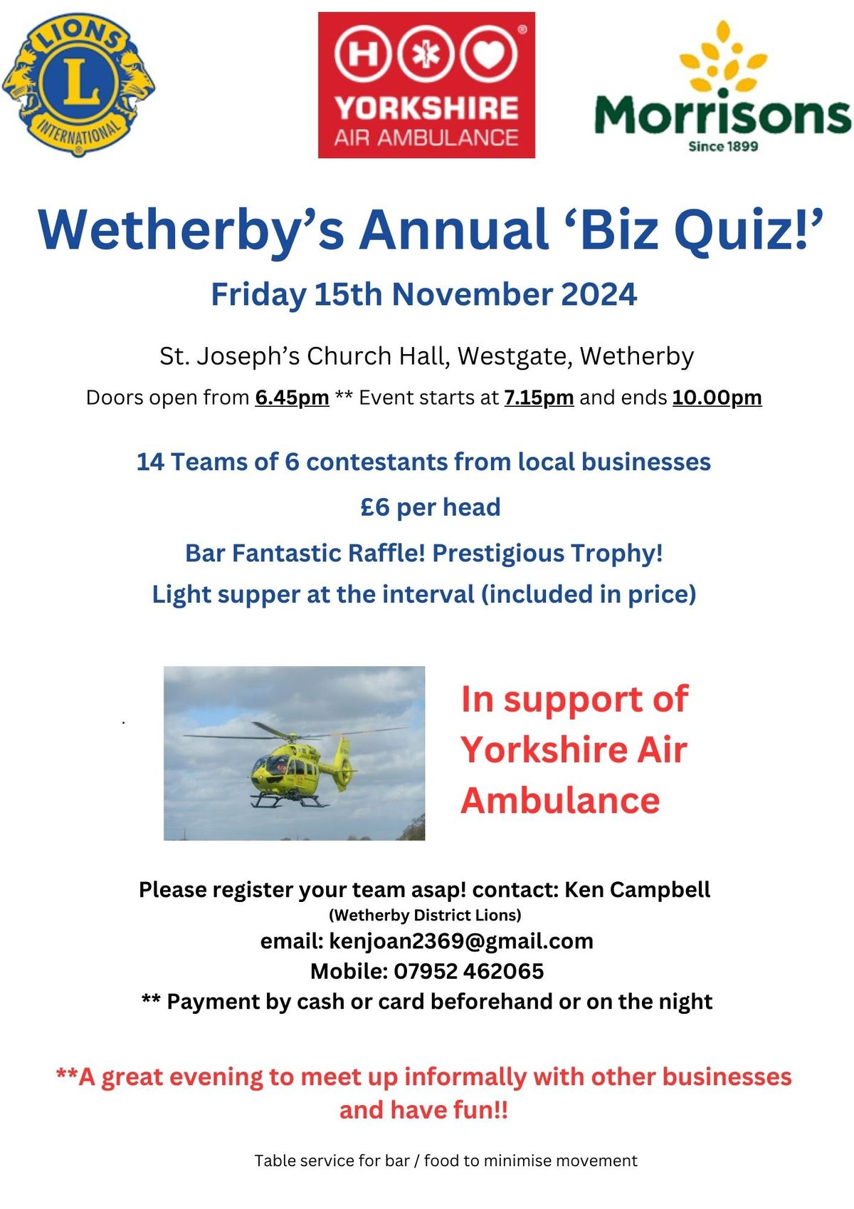 Wetherby's Annual 'Big Quiz'