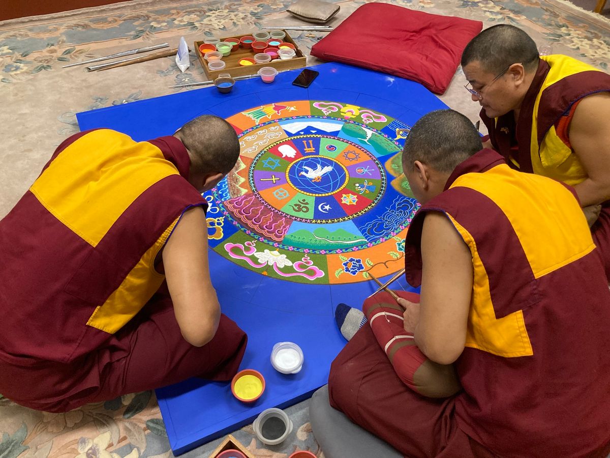 Tibetan Refugee Buddhist Monk Visit and Mandala Creation