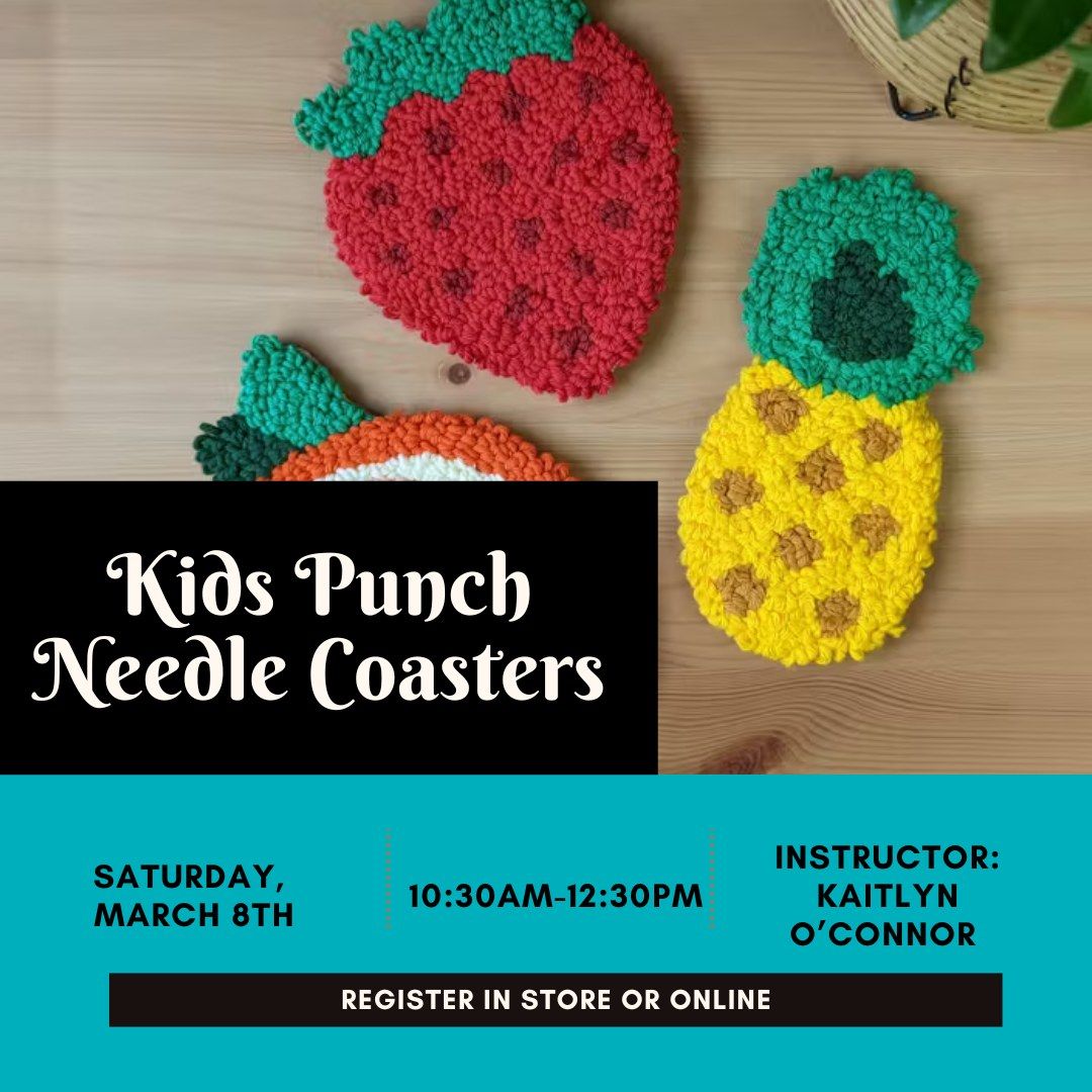 Kids Punch Needle Coasters