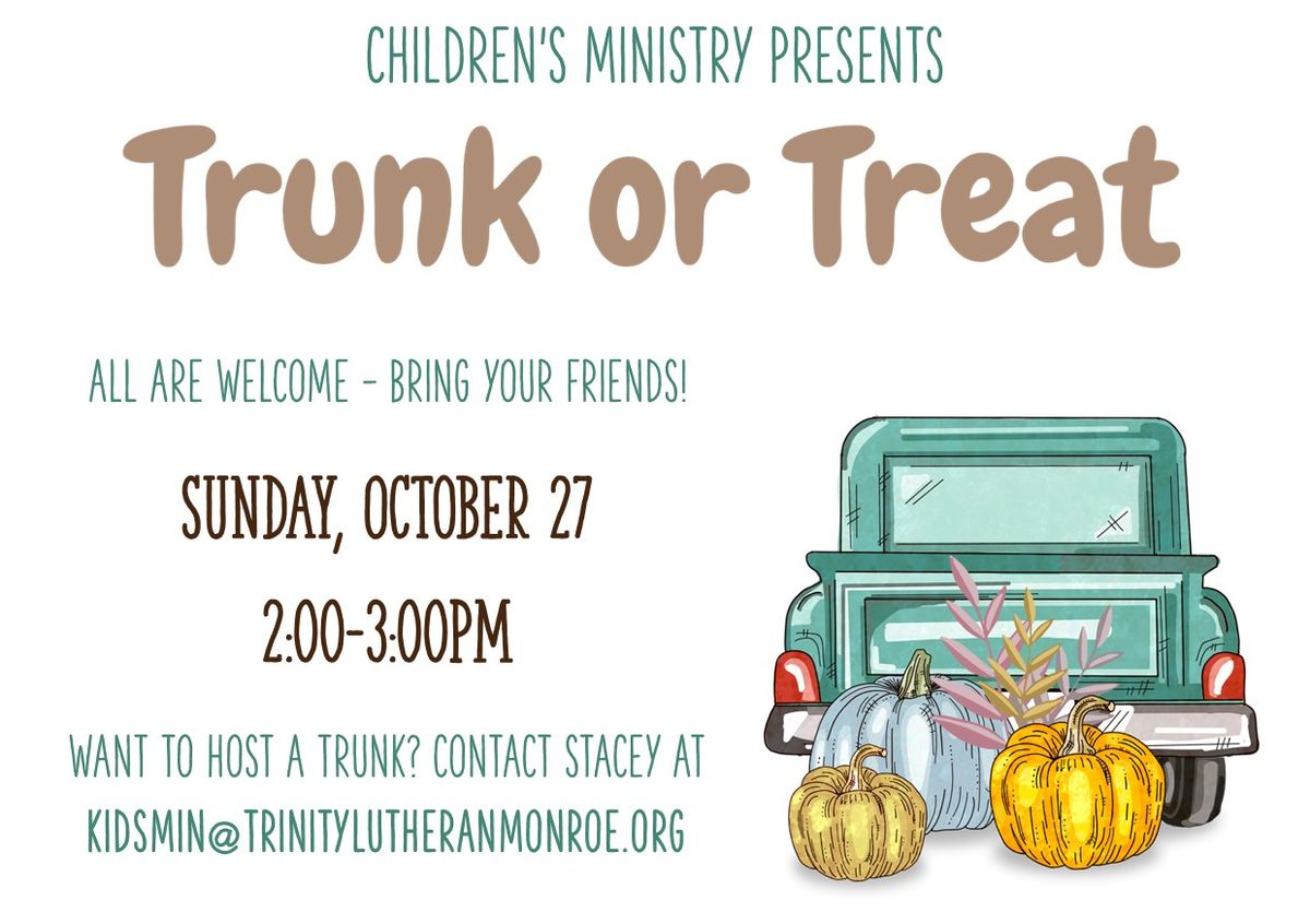 Kid's Ministry Trunk or Treat 