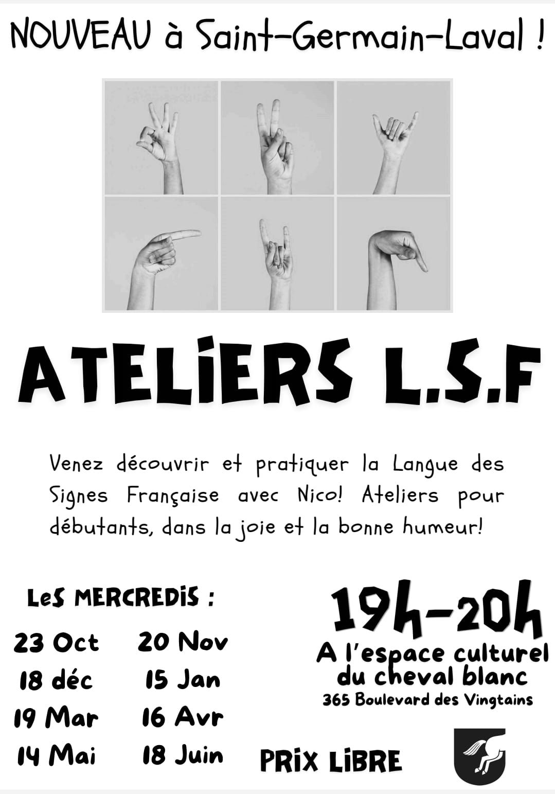 Atelier la L.S.F (langue des signes fran\u00e7aise)