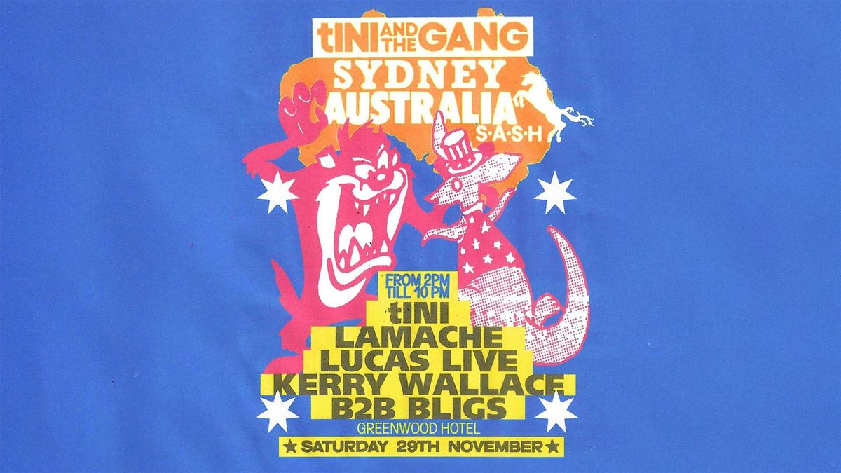 \u2605 S.A.S.H Presents \u2605 tINI & The Gang \u2605 Greenwood Hotel \u2605 Saturday 29th Nove