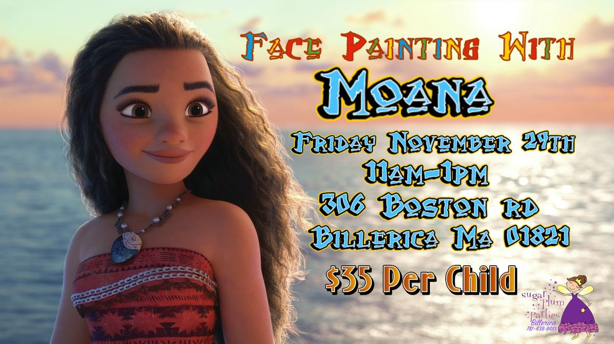 Moana Face Painting party