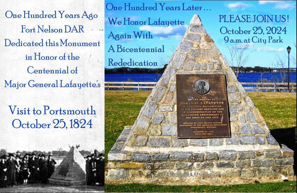 Fort Nelson DAR Lafayette Centennial Monument Rededication