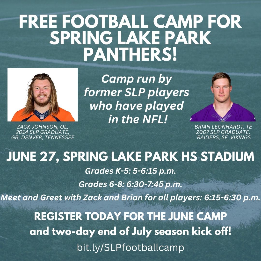 SLP football camp with pro players