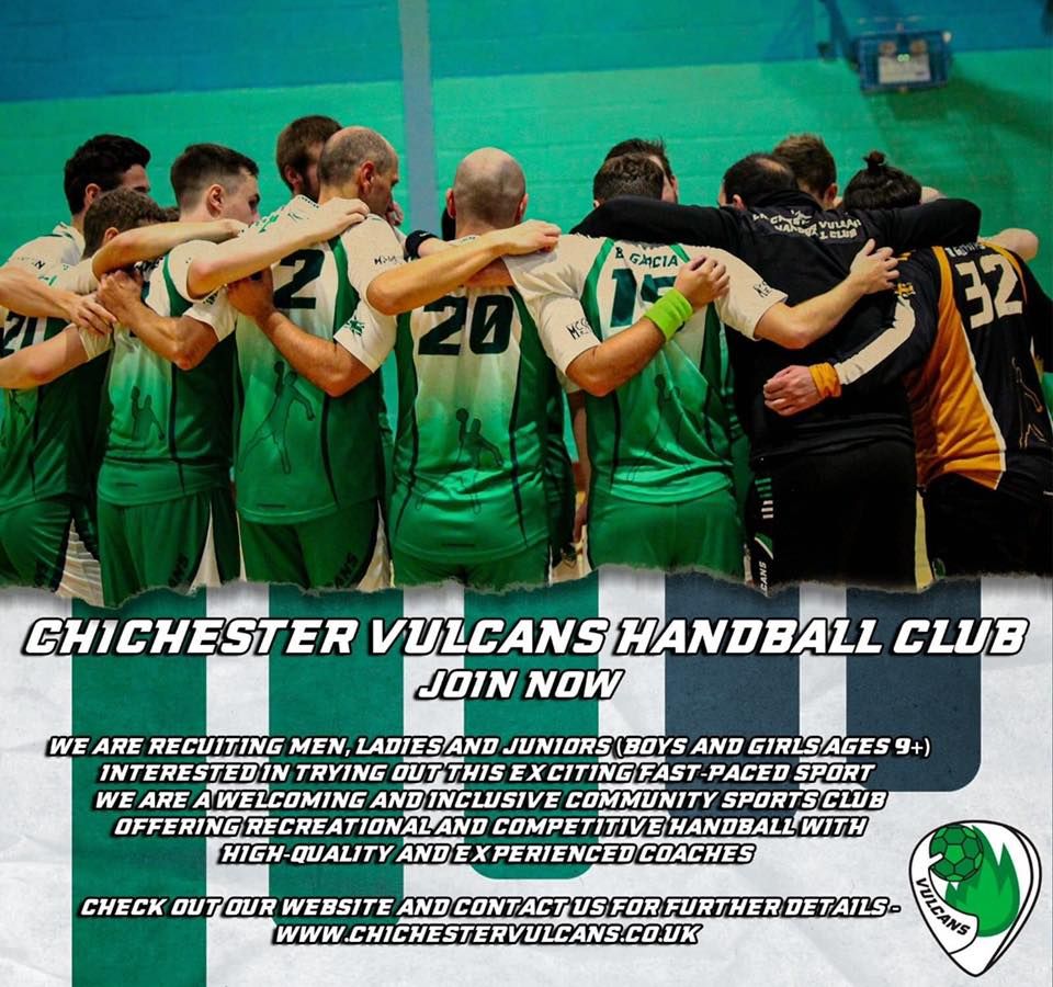 Chichester Vulcans handball club Men training, University of Chichester ...