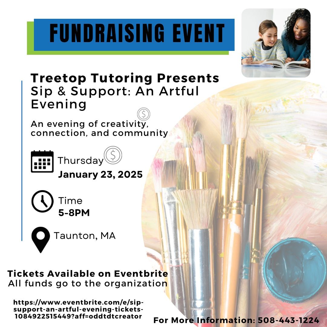 Treetop Tutoring Presents: Sip & Support, An Artful Evening