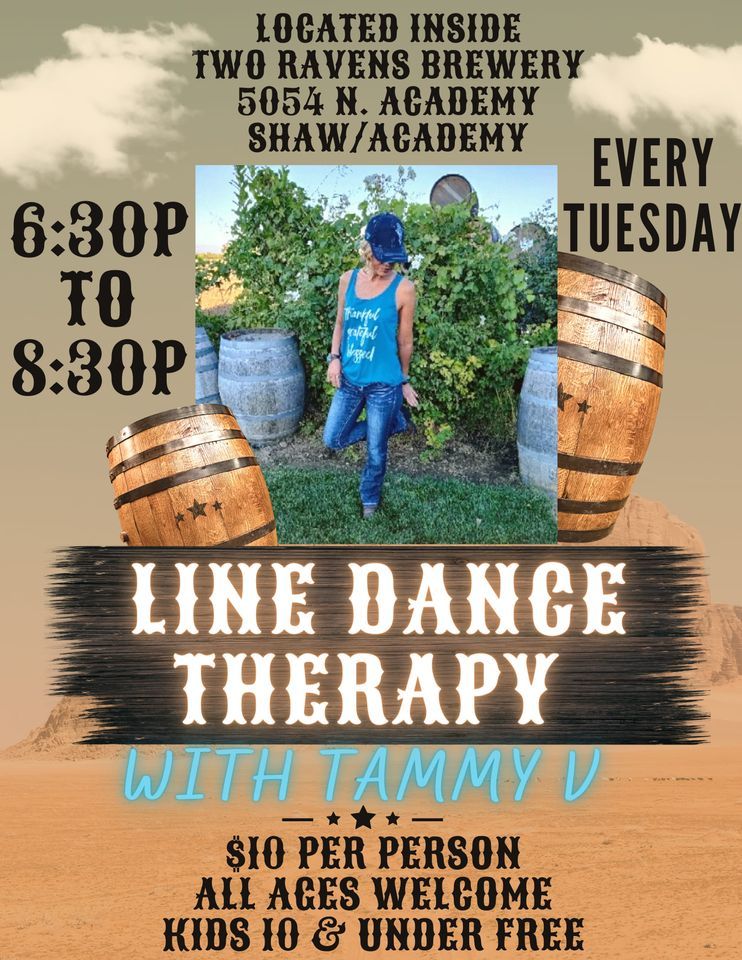 TUESDAY CLASS----LINE DANCE THERAPY WITH TAMMY V AT TWO RAVENS BREWERY