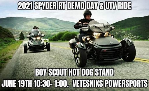21 Spyder Demo Day Hot Dog Stand Vetesnik Power Sports Super Store Richland Center 19 June 21