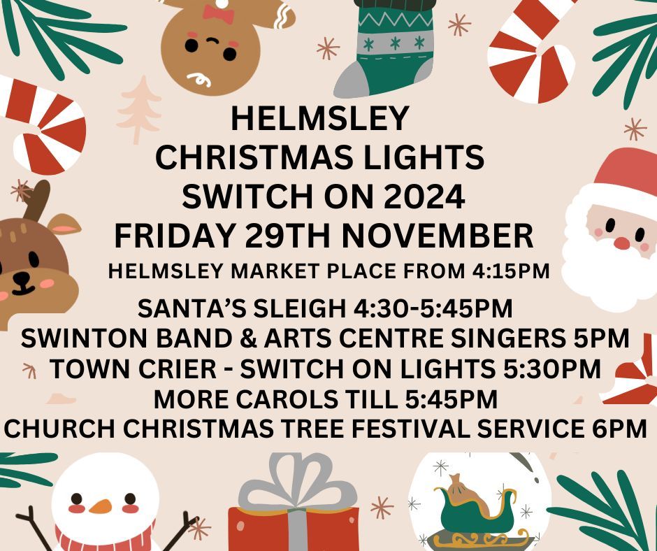 Christmas Lights Switch on Helmsley Market Place