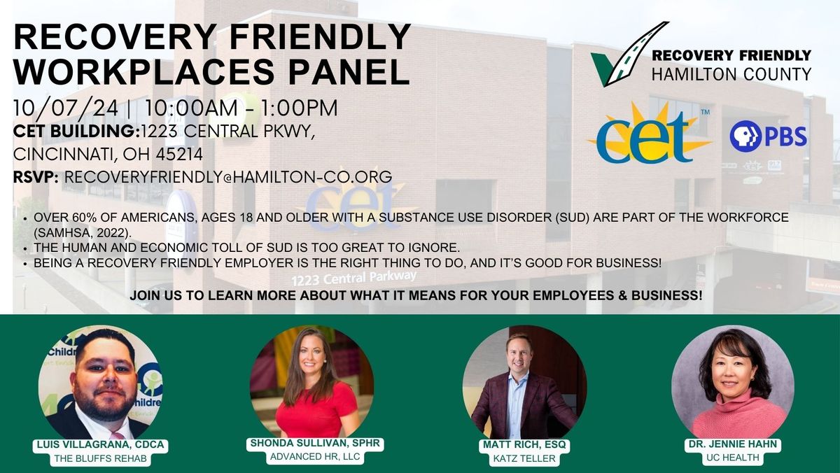 Recovery Friendly Workplaces panel