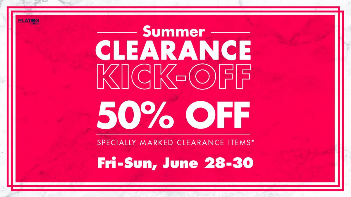 50% off Clearance Kick-Off