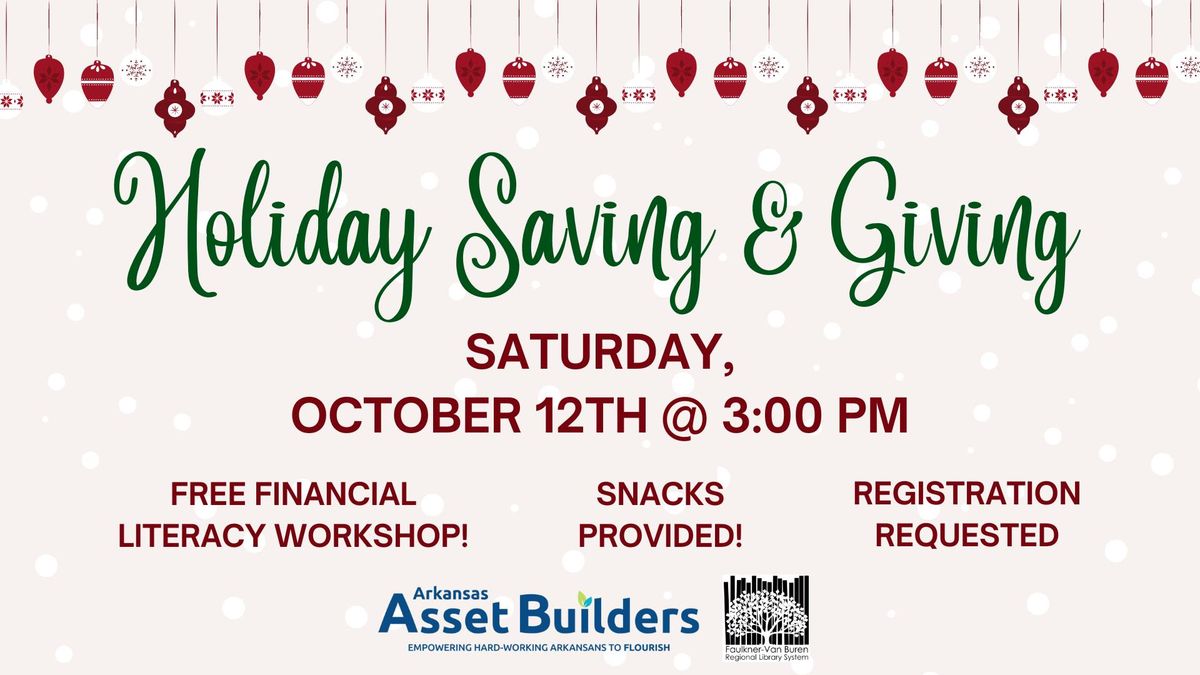 Holiday Saving & Giving - Free Financial Literacy Workshop!